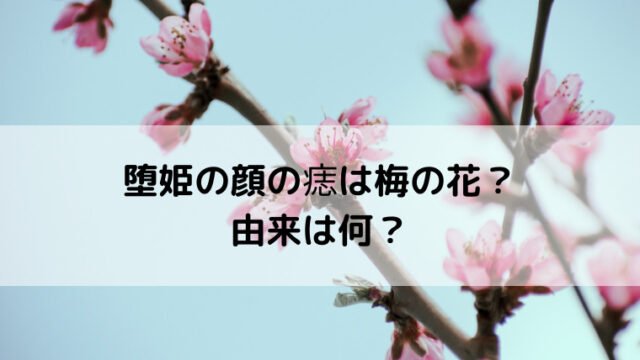 堕姫の顔の痣は梅の花 由来や意味は本名に関係 Ani Fun