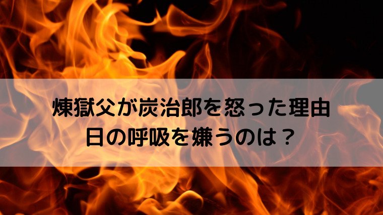 煉獄父が炭治郎を怒った理由は 日の呼吸を嫌う訳も解説 Ani Fun